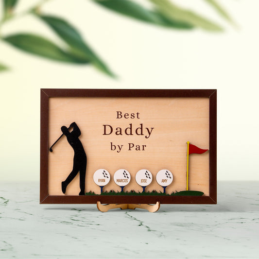 Personalized Plaque for Grandpa, Personalized Wooden Golf Sign, Custom Frame Father, Golf gifts for dad GP01